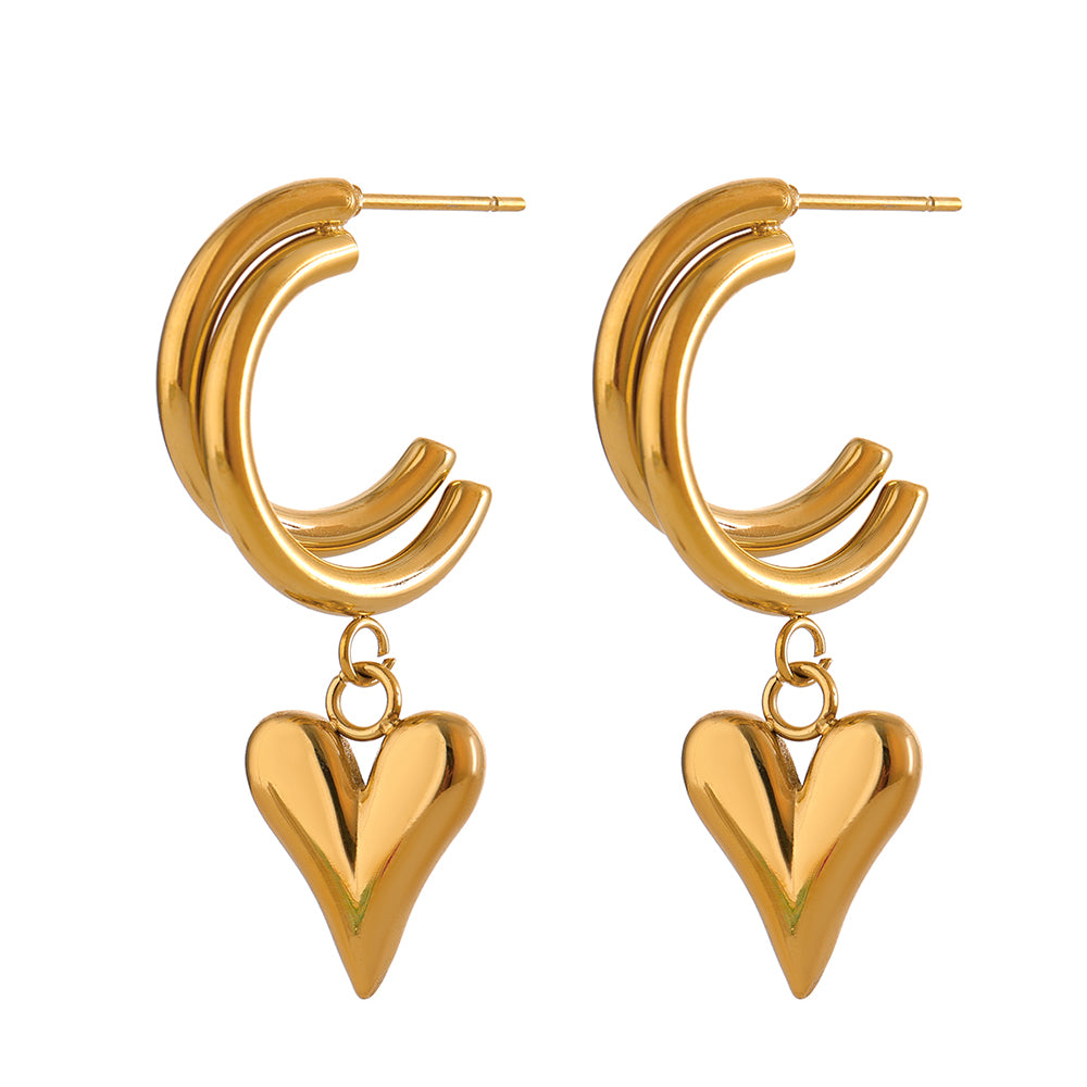 Heart drop Earrings