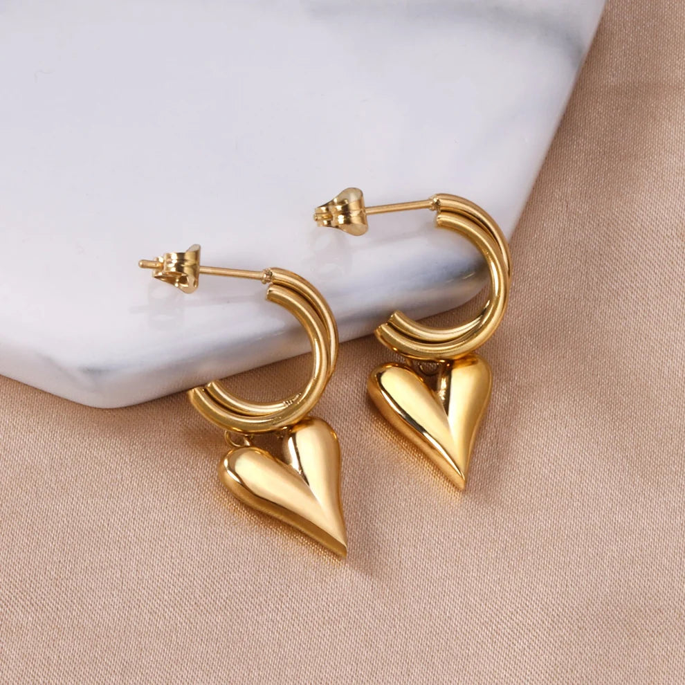 Heart drop Earrings