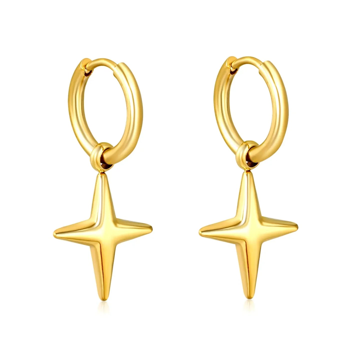 Cross shaped deop Earrings