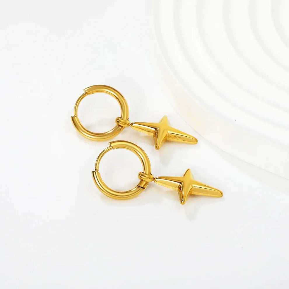 Cross shaped deop Earrings